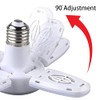 E27 LED Bulb Fan Blade Timing Lamp AC85-265V 28W Foldable