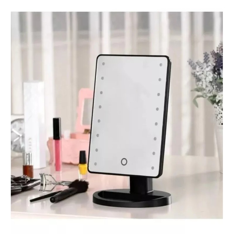 MIESPGIR Espejo Giratorio Con Luz Led Maquillaje Belleza Makeup