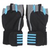 Half Finger Adjustable Cycling ShockAbsorbing Gloves AntiSlip Bicycle Gloves Blue(Blue