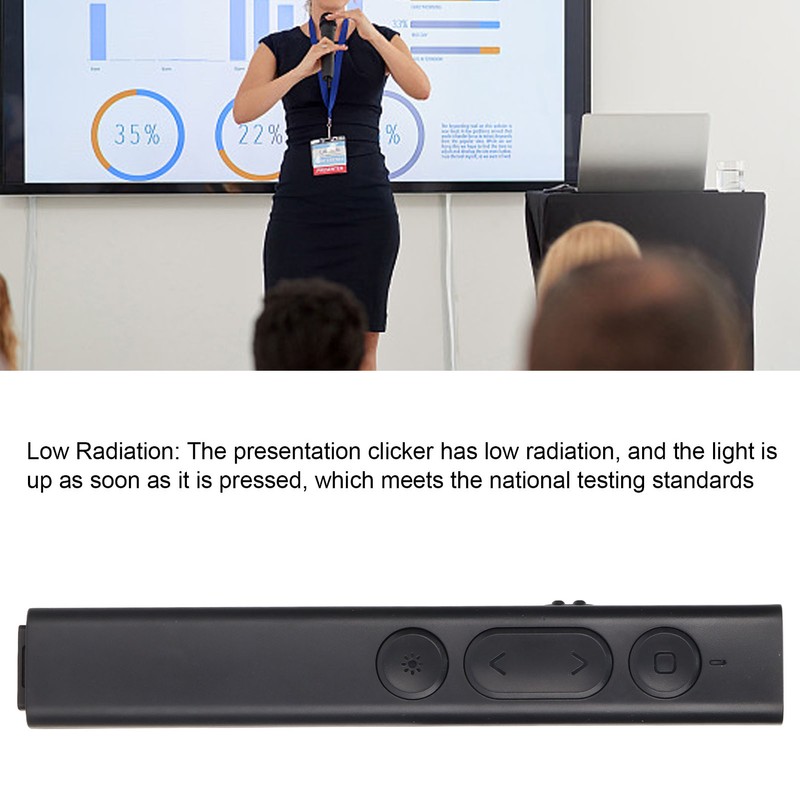 Presentation Clicker Lithium Battery Charging USB Ergonomic Design Low Radiation