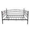 KTATK Twin Size Metal Daybed Frame with Headboard,Classic Heavy-Duty Multifunctional