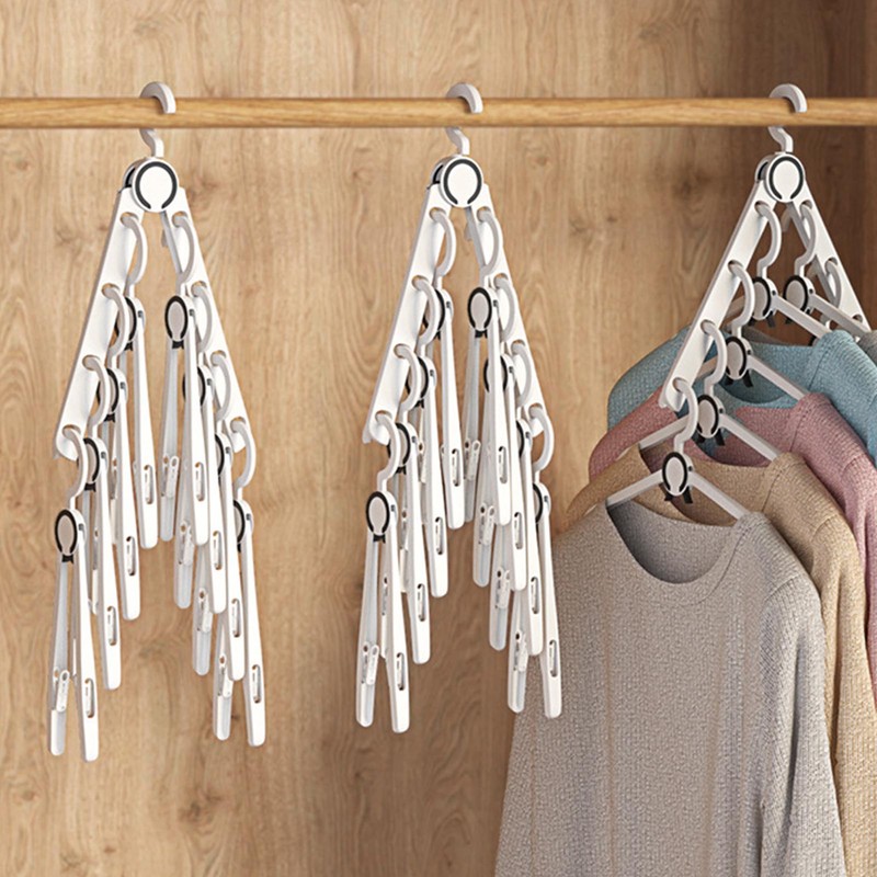 Folding Hangers Plastic Anti Slip Multifunctional Portable Travel Hangers Clothes
