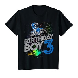 Kids Dirt Bike Rider 3 Years Old Motocross 3rd Birthday Boy T-Shirt
