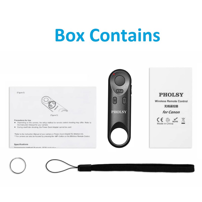 PHOLSY BR-E1 Bluetooth Camera Remote Control Wireless Remote Shutter Release