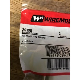 Legrand *(2) NEW Wiremold  2910B 1-1/2" Plastic Blank End Fittings, Ivory