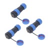 3 Pcs SP21 Aviation Connector 2 Pin IP68 Waterproof Rear