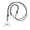 Logan 304 Turbo Shepherds Whistle & Leather Lanyard, Stainless Steel