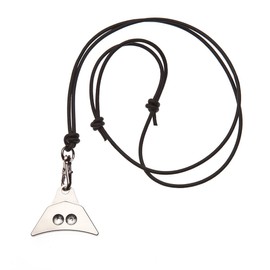 Logan 304 Turbo Shepherds Whistle & Leather Lanyard, Stainless Steel