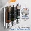 Shampoo and Conditioner Dispenser,Shower Dispenser 3 Chamber No Drill Wall-Mounted