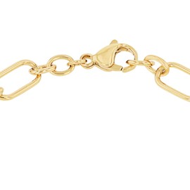 s.Oliver 2032522 Women's Stainless Steel Bracelet 20 cm Gold Lock Comes in Jewellery Gift Box, Precious metal, No Gemstone