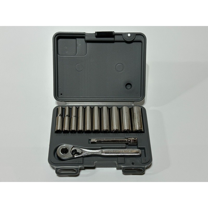 Craftsman Tools USA 34782 NEW 12pc Metric 1/4’ Drive Socket