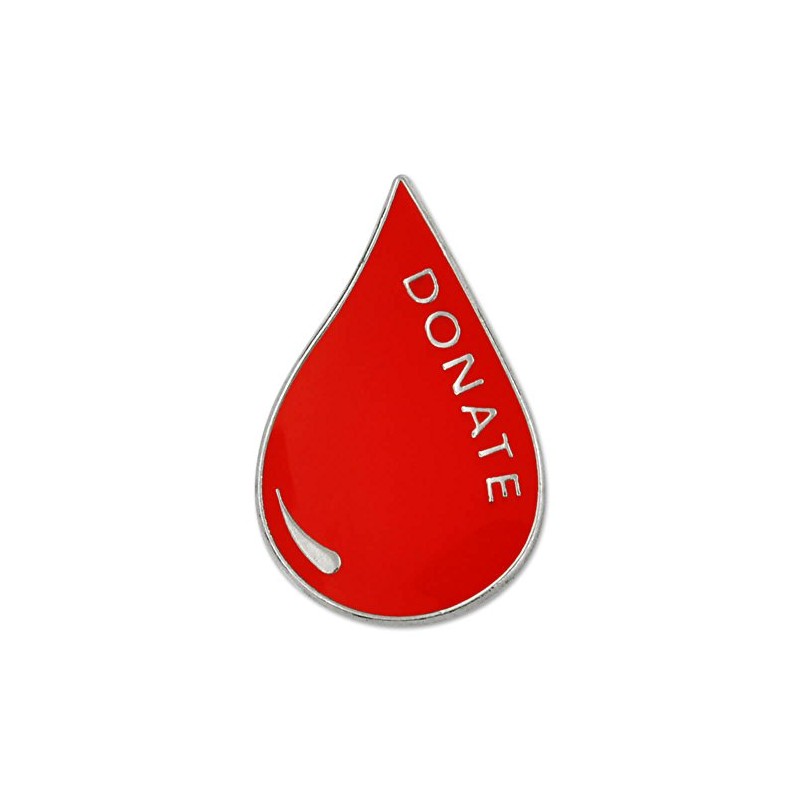 PinMart Red Blood Donor Awareness Enamel Lapel Pin - 1