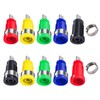Peakeect 10PCS 5 Colors 4mm Female Banana Plug Jack Socket