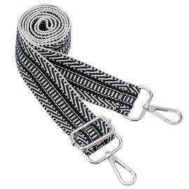 Silvery Buckles Wide Shoulder Strap Adjustable Replacement Belt Guitar Style Crossbody Bag Handbag Strap Multicolor Canvas Straps(Wide:1.4in,Long:49.2in) (Color6)