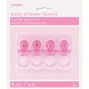Pink Acrylic Crystal Pacifier Favors - 4 Pieces, 2'' -