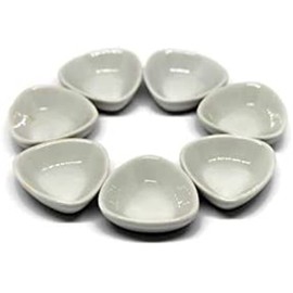 Hobby shop 10 White Ceramic Plate Dish Bowl Dollhouse Miniatures Food Kitchen Size M. 19 mm