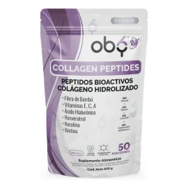 OBY Hydrolyzed Collagen Peptides Powder – 500g | 50 Servings | With Biotin, Resveratrol, Keratin, Bamboo Extract, Hyaluronic Acid & Vitamins A, C, E | Unflavored