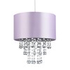 Modern and Eye-Catching Lilac Satin Fabric Pendant Light Shade with
