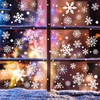 Mauts 218pcs Snowflake Window Stickers, Reusable Christmas Clings Christmas Window