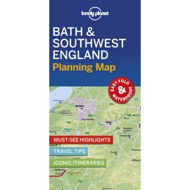 Lonely Planet Bath & Southwest England Planning Map 1st Ed.