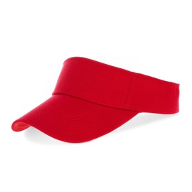 Topbuti Unisex Sports Sun Visor Hats Adjustable Cotton Sun Protection Cap Hats Beach Baseball Tennis Golf Cap for Women Men (Red)