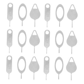 TEHAUX 100Pcs Sim Ejector Pins Silver Card Removers for Smartphones and Tablets Durable Steel Tools for Easy Sim Card Access Lightweight and Portable Design