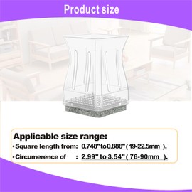 24 PCS Clear Square Furniture Caster Cups,Silicone Chair Leg Protectors for Hardwood Floors,Felt Pads is Upgraded and Thickened Furniture Foot Protectors, Anti-Scratch & No Noise.(0.88 Inch)