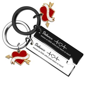 Ibiwe Matching Keychains for Couples Long Distance Relationship Gifts Drive Safe Keychain for Him Boyfriend Girlfriend Going Away Gifts for Husband Wife Jewelry