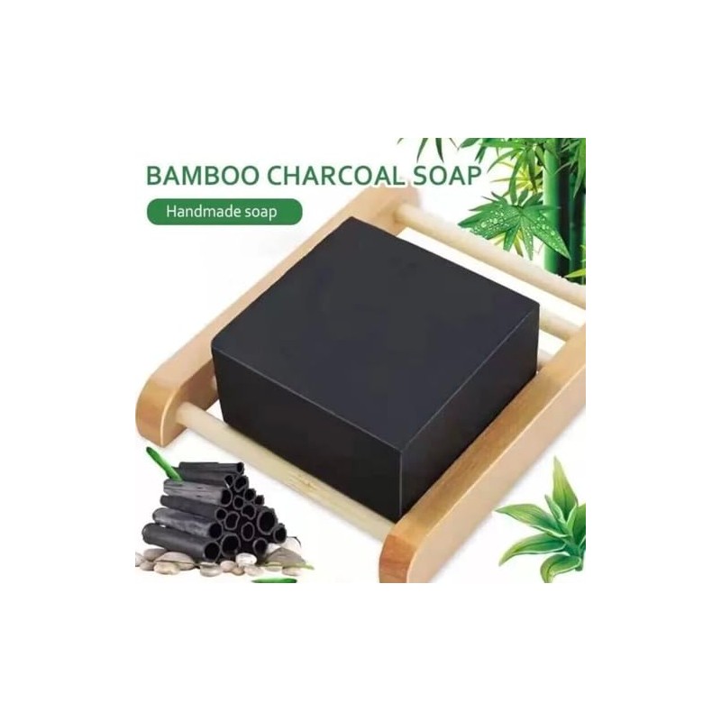 Jabón Negro de Carbón de Bambú, Hecho a Mano, Limpieza
