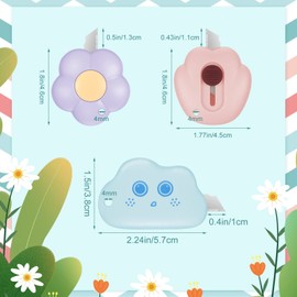 Jspupifip 36 Pcs Mini Retractable Box Cutter, Bear Claw Mini Flower Cloud Shaped Art Utility Knives Plastic Portable Small Letter Opener Slide Open for Envelopes Cutting DIY Crafts Multi-color