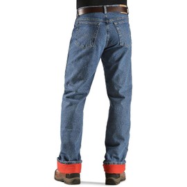 Wrangler mens Rugged Wear Woodland Thermal jeans, Stonewashed Denim, 33W x 32L US