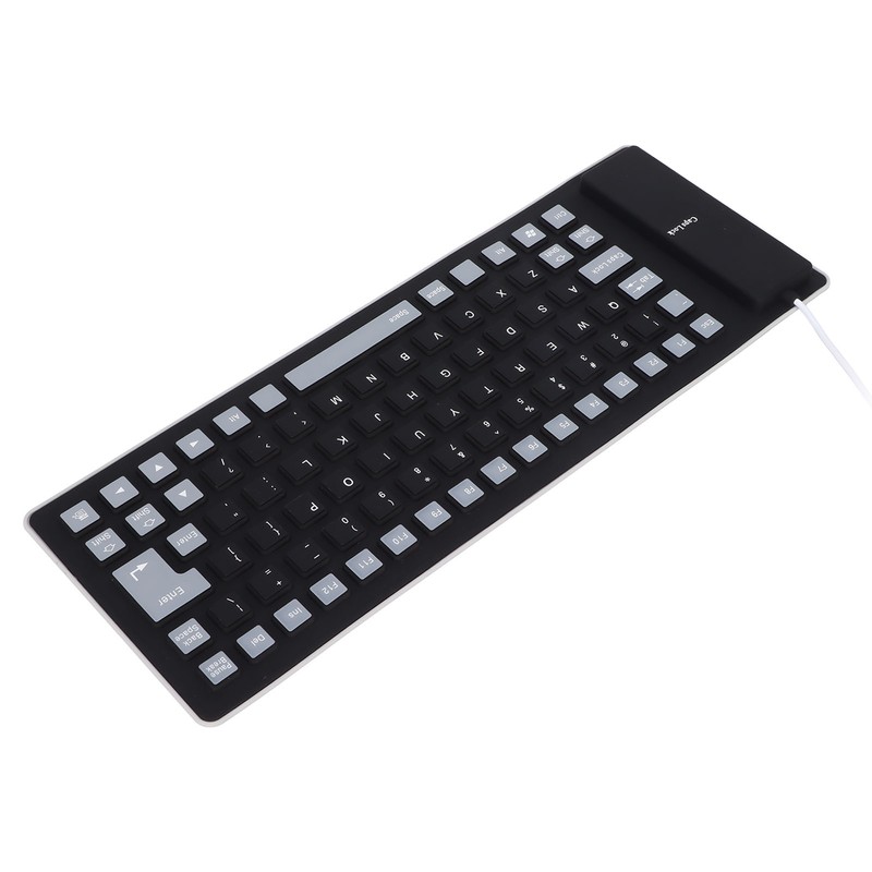 Silicone Keyboard Fully Sealed Design Lightweight Portable Silent Soft Comfortable