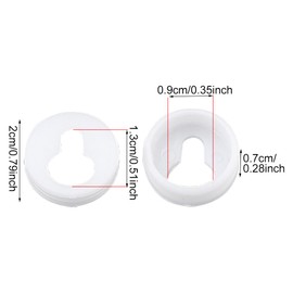 UxradG Pack of 10 Cupboard Holder Wall Cabinet with Keyhole 20 mm Plastic Furniture Holder, Round Type Keyhole Shelf Brackets Hanger for Wooden Frames