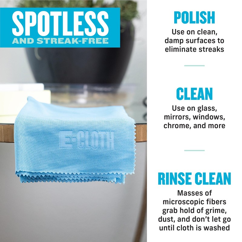 E-Cloth Polishing Microfiber Cleaning Cloth, 4-Pack - Microfiber Polishing Towels