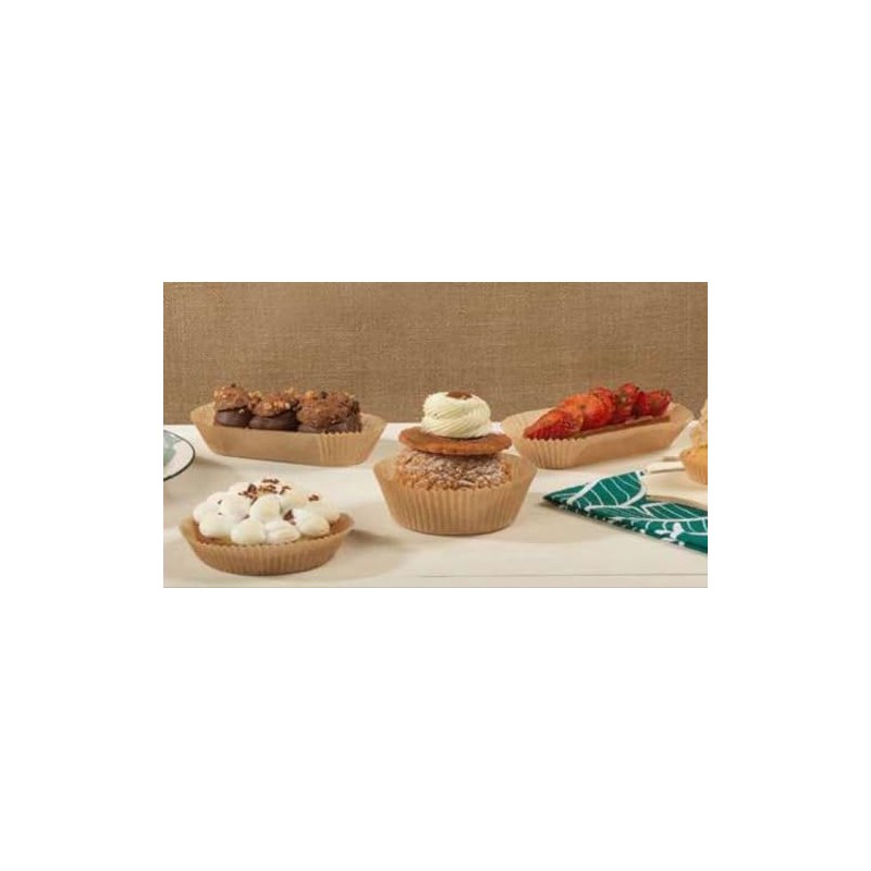 Pastry Chef's Boutique Paper Long Oval Eclair Candy Cups -