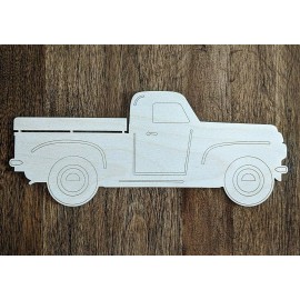 Old Truck Wood Cutout Blank Unfinished 9.5x4inch Crafts Art Christmas Home Decor