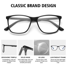 hunsquer Blue Light Glasses for Women Blue Light Blocking Glasses Men Computer Gaming Blue Screen Glasses Mens Blue Light Blocker Glasses