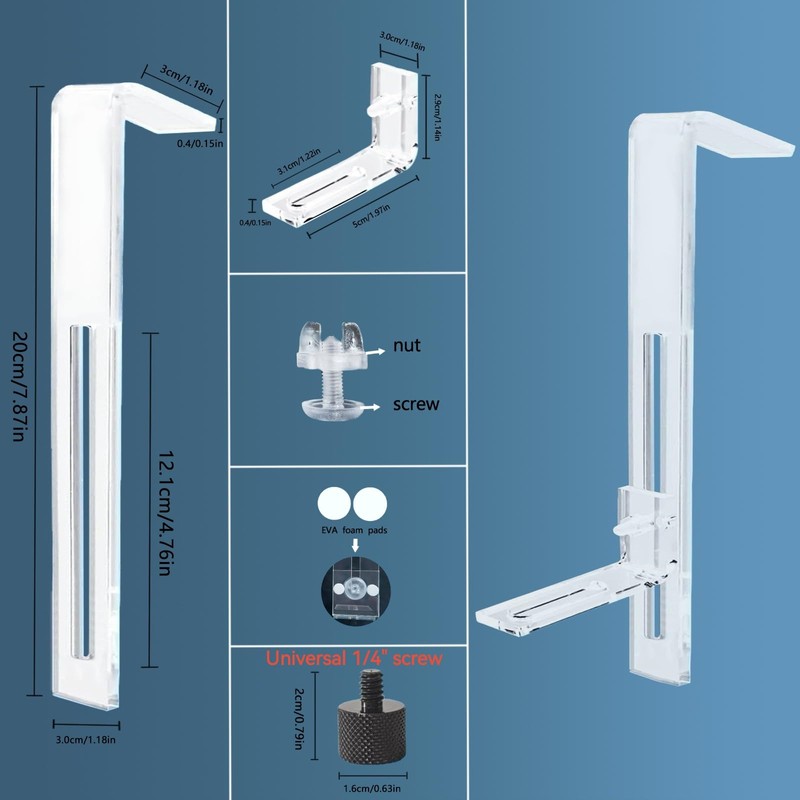 Svcouok Webcam Mount for Monitor,1/4" Screw Universal Clip-On Holder