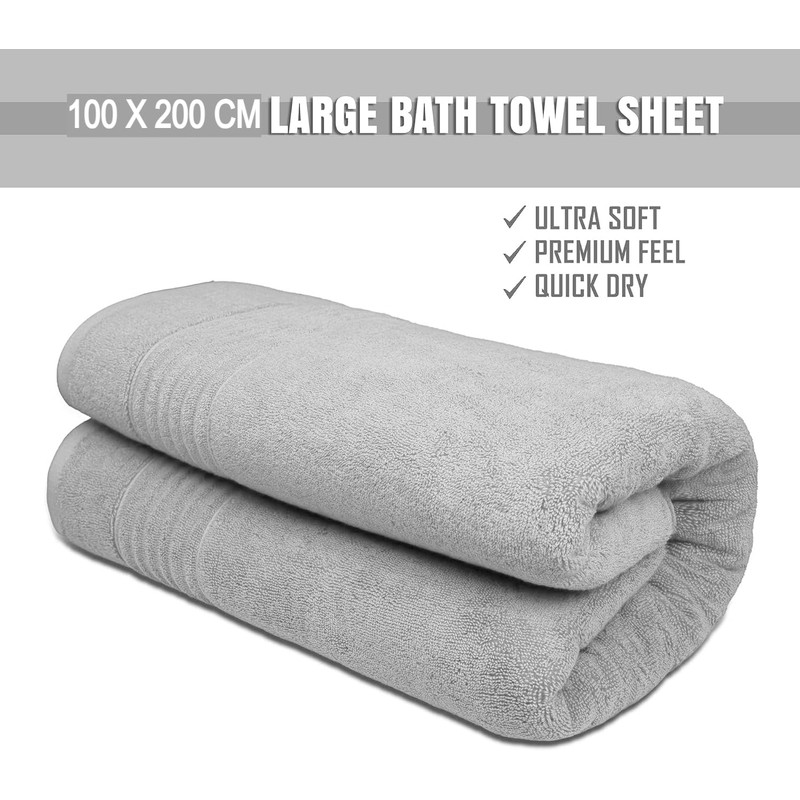 Luxury Super Jumbo Bath Sheet (100 x 200 cm-700 GSM)