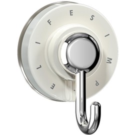 ZASA Suction Cup Hook, Load 6.6 lbs (3 kg), Strong Suction Cup Hook, Bathroom Hook, Easy Removable, Wall Hanging Hook, Reusable for Bathroom, Adjustable Wall Hook, No Damage, Bath Hook