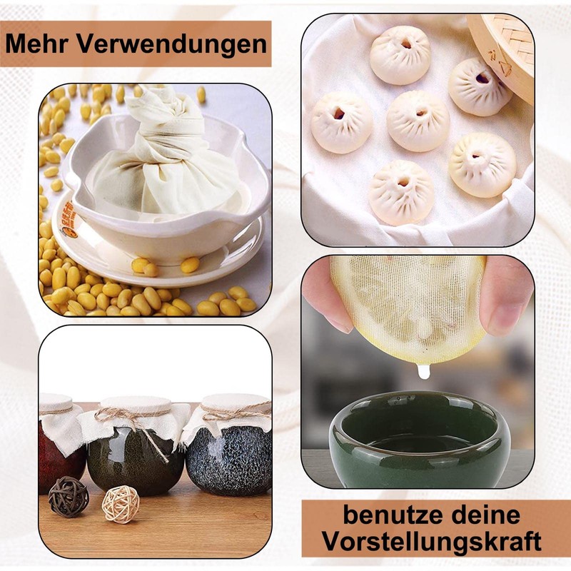 Straining Cloth, 50 x 50 cm, Cheese Cloth, Fine Woven,