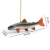 KOJIGIC 3D Brook Trout and Salmon Christmas Tree Ornament Set,