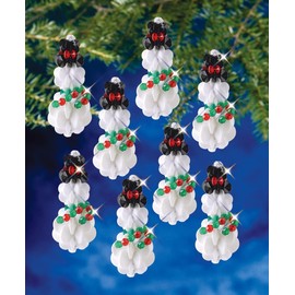 THE BEADERY Sunburst Snowman Makes 12 Holiday Beaded Ornament Kit