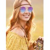 Hippie Dressing Accessory Set Hippie Glasses and Peace Sign Necklace