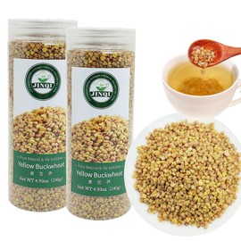 JINQI 2bottles Yellow Buckwheat Tea- 黄苦荞茶9.87oz/280g(4.93oz/140g*2) Tartary Buckwheat, Strong Flavor, Holiday Gifts, Tea Gifts