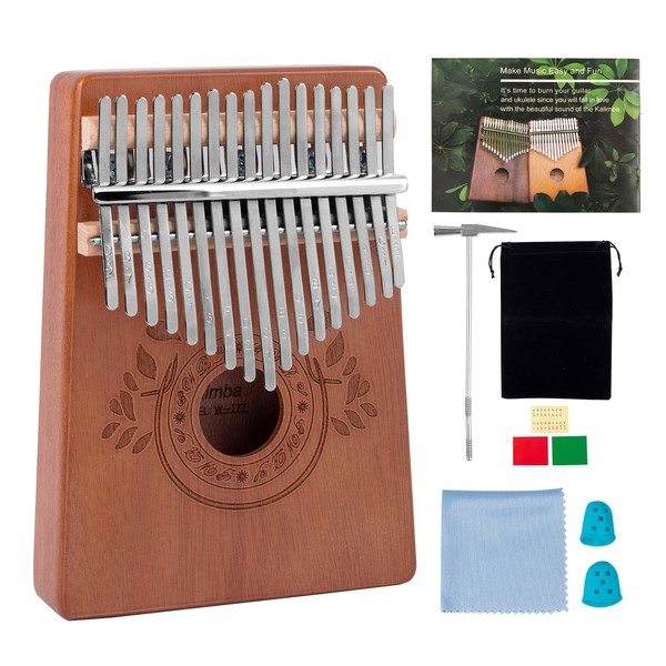 Thumb Piano Kalimba 17 Keys with Study Instruction and Tune