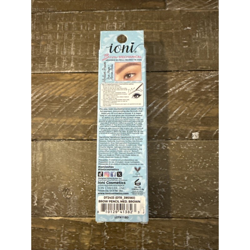 Ioni Mechanical Brow Pencil Waterproof Medium Brown