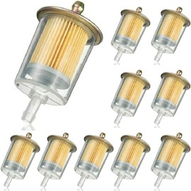Geartronics 10PCS 3/8" Fuel Filters Industrial Universal Motorcycle Inline Metal Plastic NEW