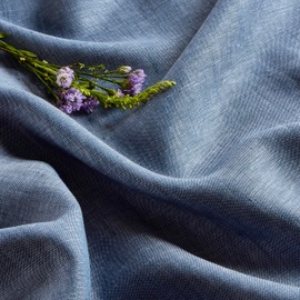 Solino Home Linen Tablecloth 60 x 120 Inch - 100% Pure Linen Blue Denim Table Cloth for Rectangle Tables - Athena, Machine Washable Fabric Tablecloth for 4th of July, Memorial Day, Fathers Day, Summer