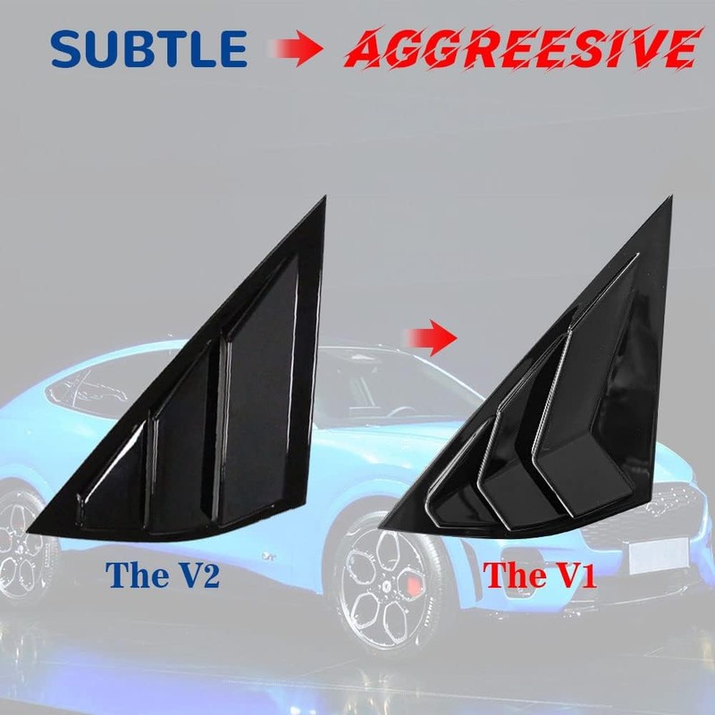 AOSKonology for Mach E Quarter Side Window Scoop Louvers Cover